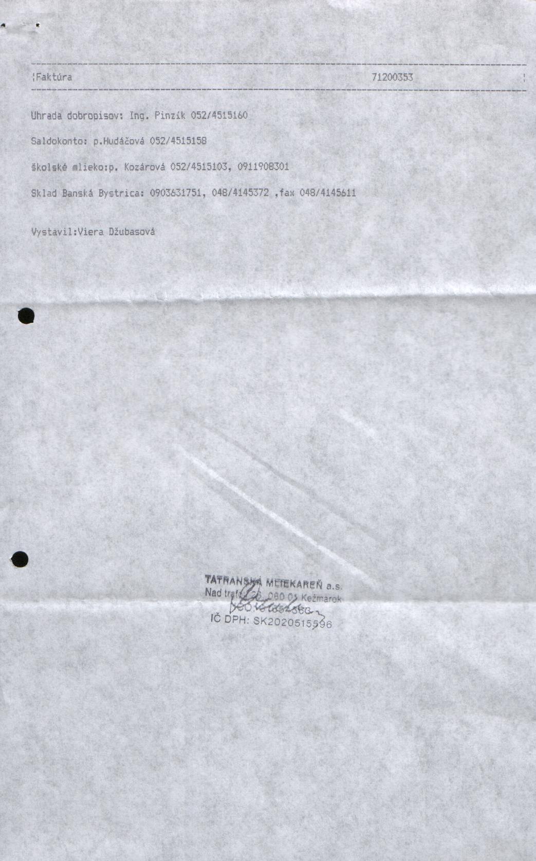 J-Fa č.2b-školské mlieko