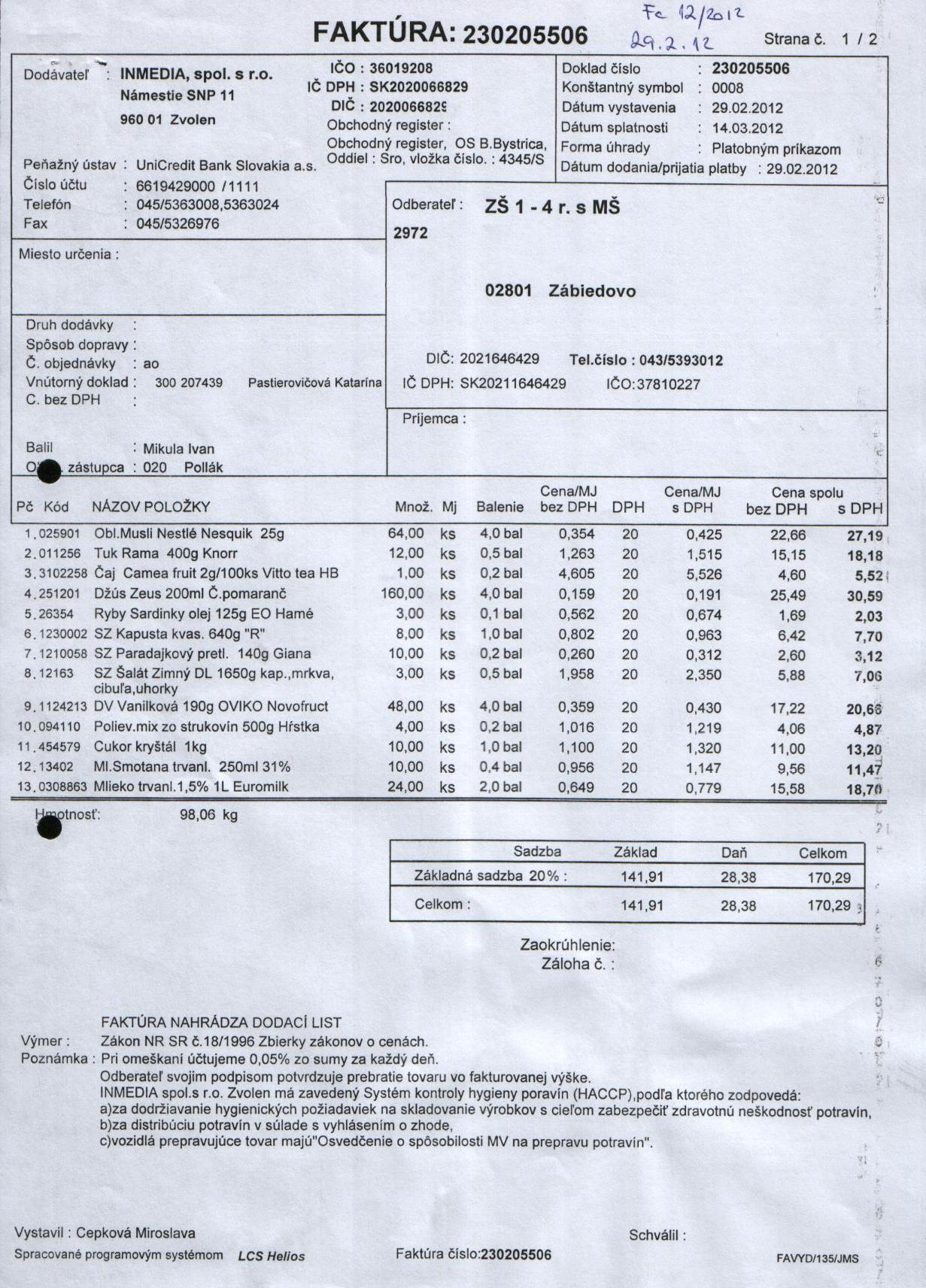 J-Fa č.12a-potraviny