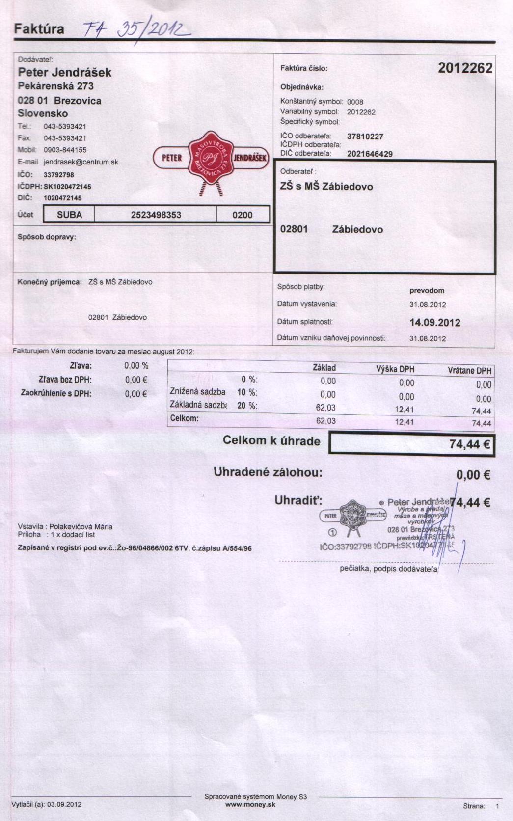 J-Fa č. 35a - mäso