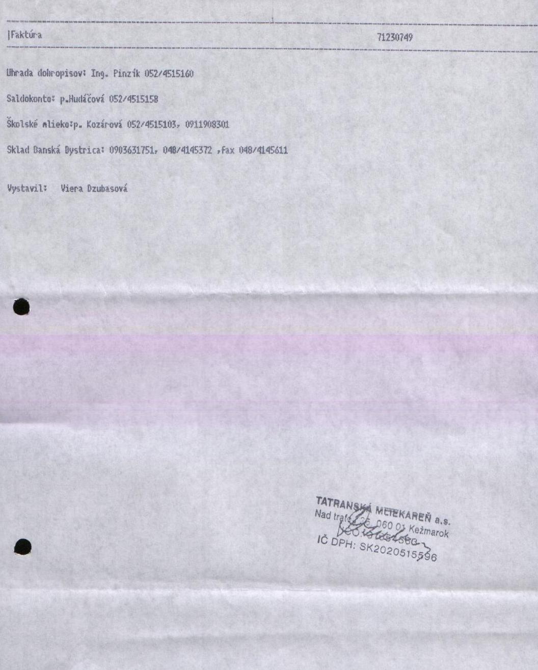J-Fa č. 40b - šk.mlieko