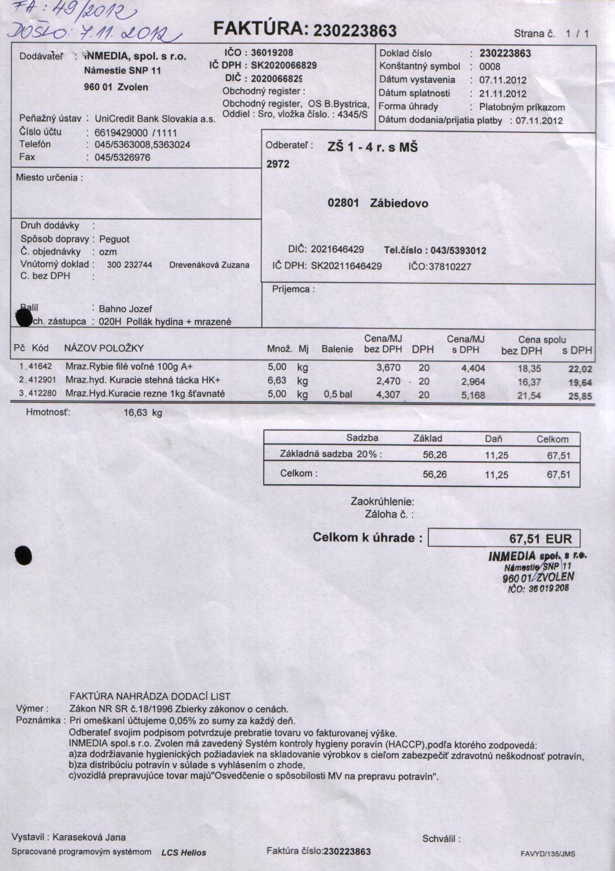 J-Fa č. 49 - potraviny
