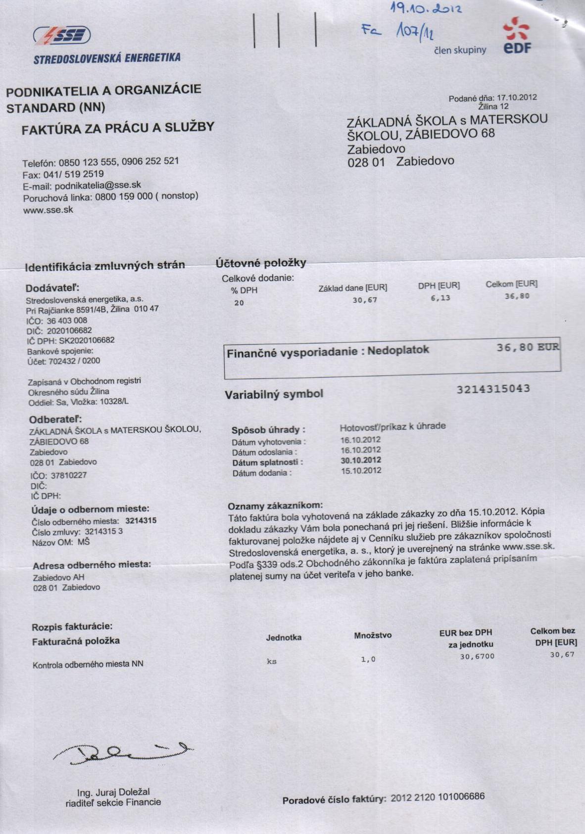 Fa č.107 - konrola elektro