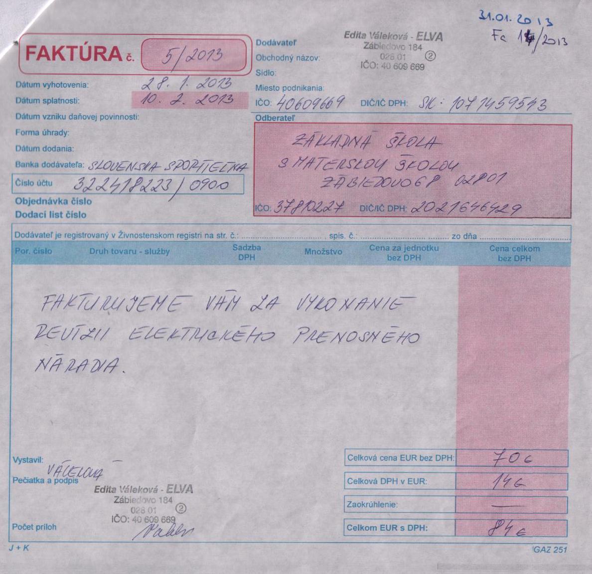 Fa č. 14 - elektrorevízie