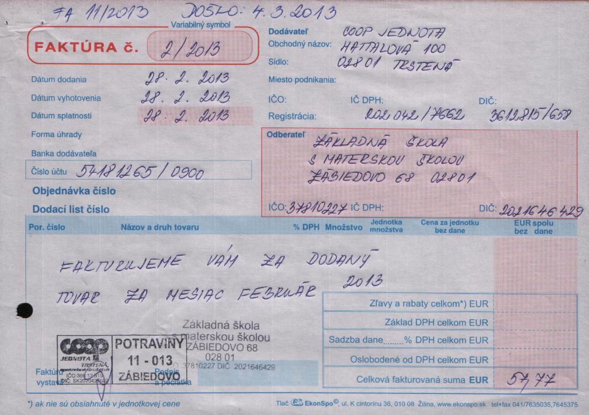 J-Fa č.11 potraviny