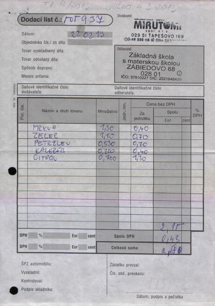 J-Fa č.12-C potraviny