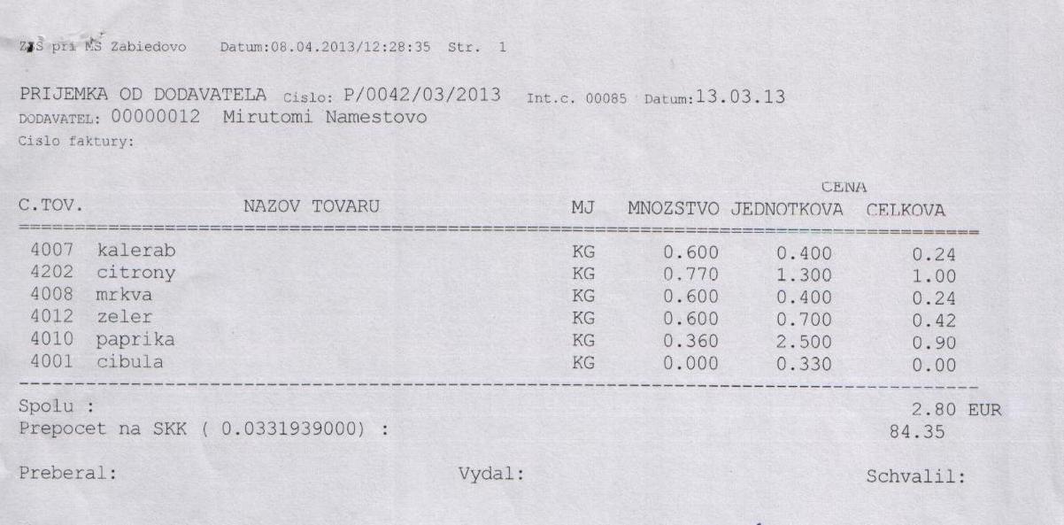 J-Fa č.19-D potraviny