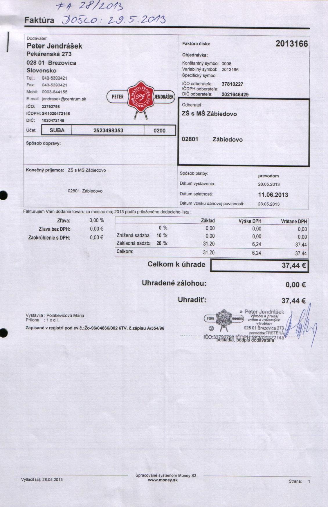 J-Fa č.28-A Mäso