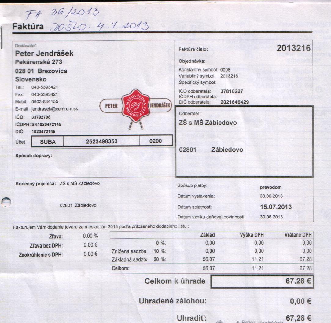 J-Fa č.36-A Mäso